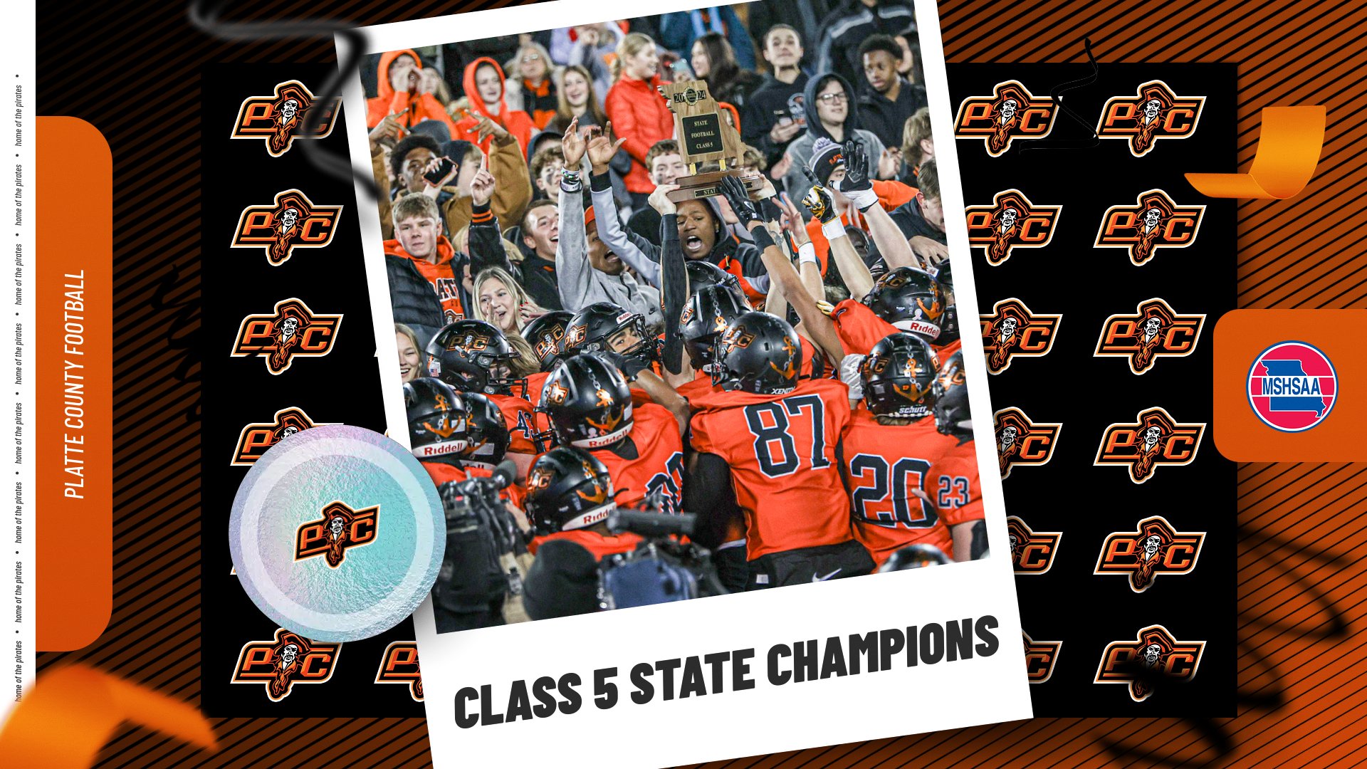 Platte County football players celebrate championship with fans