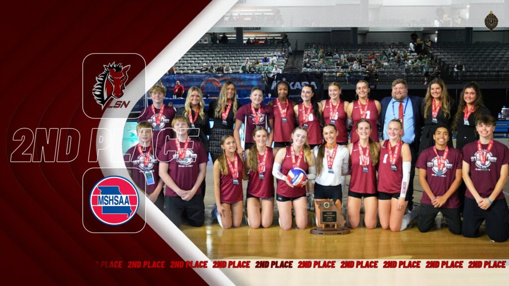 2nd place picture of LSN volleyball team
