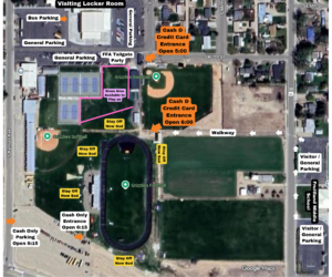 Map of Football Field Entries