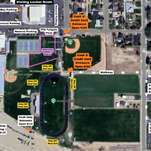 Map of Football Field Entries